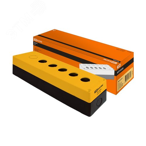 Корпус КП105(6) для кнопок 5(6) мест желтый - TDM ELECTRIC