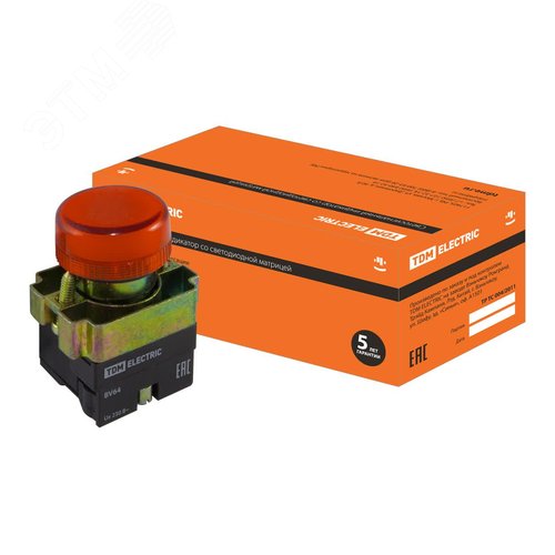 Лампа BV64 матрица d22 мм красныйTDM - TDM ELECTRIC