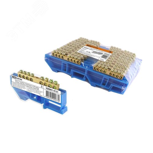 Шина ''N'' нулевая с изолятором на DIN-рейку 8x12мм стойка большая 8 групп инд. стикер