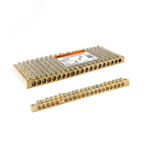 Шина N нулевая 8x12мм 20/2 (20 групп/крепеж по краям) TDM - TDM ELECTRIC