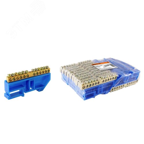 Шина ''N'' нулевая с изолятором на DIN-рейку 8x12мм стойка большая 12 групп