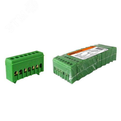Шина ''N'' нулевая в изоляторе на DIN-рейку 6x9мм 7 групп - TDM ELECTRIC