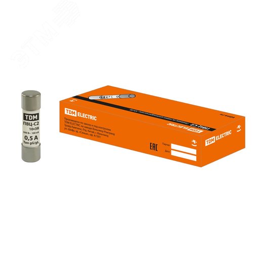 Плавкая вставка ПВЦ-С2 10х38 0,5А 4