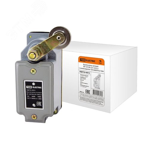 Выключатель путевой ВП-16Г23Б-231-55У2.3 с самовозвратом 16А 660В IP55 - TDM ELECTRIC