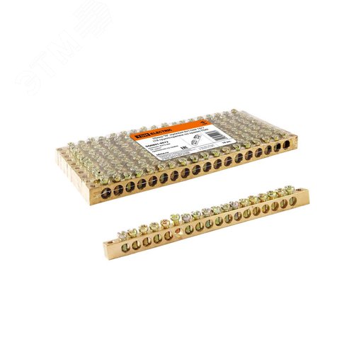 Шина N нулевая 8x12мм 18/2 (18 групп/крепеж по краям) TDM