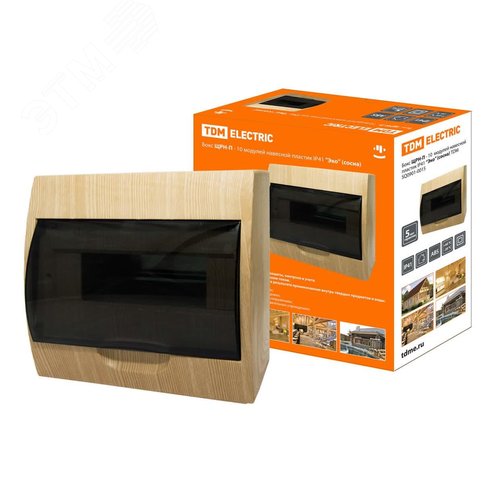Бокс ЩРН-П-10 модулей навесной пластик IP41 ''Эко'' (сосна)