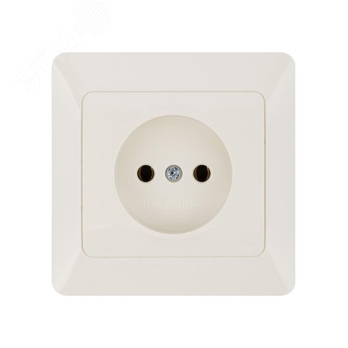 "Розетка 2П 10А 250В сл. кость ""Ильмень"" TDM" 3