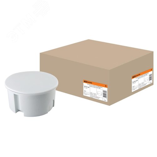 Распаячная коробка СП D80х40мм, крышка, серая, IP20, - TDM ELECTRIC