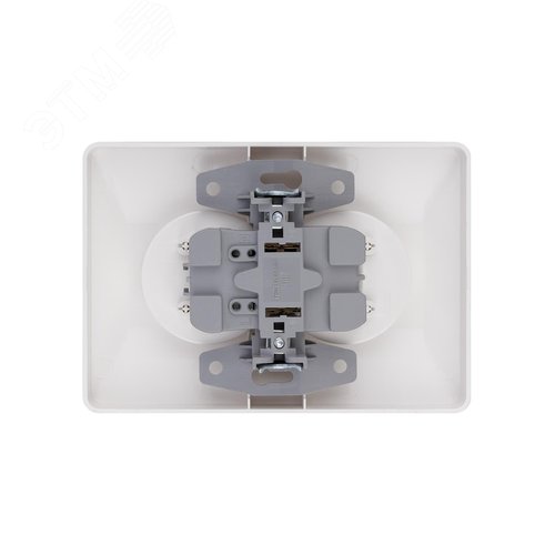 "Розетка двойная 2П с защ. шт. 10А 250В белая ""Ильмень"" TDM" 5