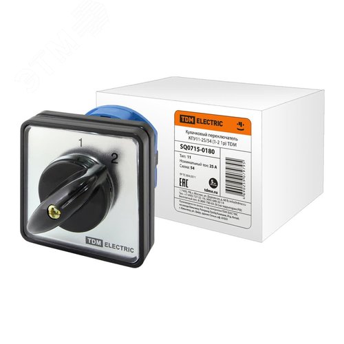 Кулачковый переключатель КПУ11-25/54 (1-2 1р) (SQ0715-0180) - TDM ELECTRIC