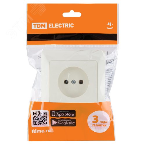 "Розетка 2П 10А 250В сл. кость ""Ильмень"" TDM" 4