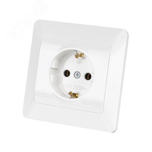 "Розетка 2П+З 16А 250В белая ""Ильмень"" TDM" 3