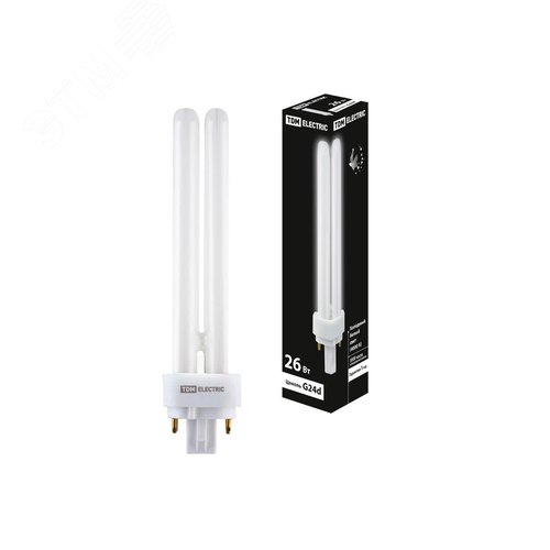 Лампа энергосберегающая КЛЛ-PD-26Вт-4000K-G24d-3 (SQ0323-0091) - TDM ELECTRIC