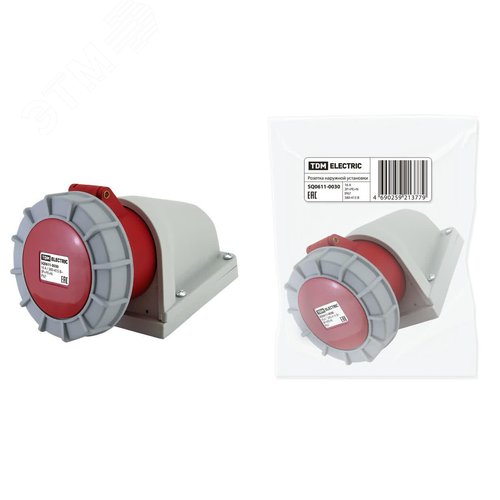 Розетка наружной установки IP67 16А 3Р+РЕ+N 380В - TDM ELECTRIC