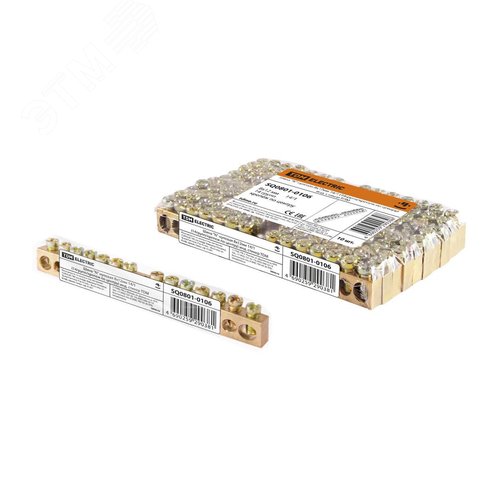 Шина ''N'' нулевая 8х12мм 14/1 (14групп/крепеж по центру) инд. стикер