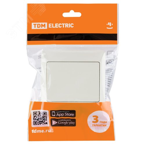 "Выключатель 1 кл. 10А сл. кость ""Ильмень""   TDM" 3