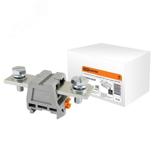Клемма болтовая силовая КБС-095 кв.мм. серая 230А TDM - TDM ELECTRIC