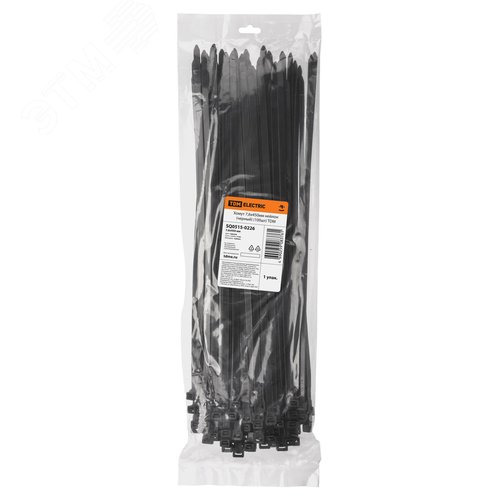 Хомут 7,6х450мм нейлон (черный) (100шт) TDM 3