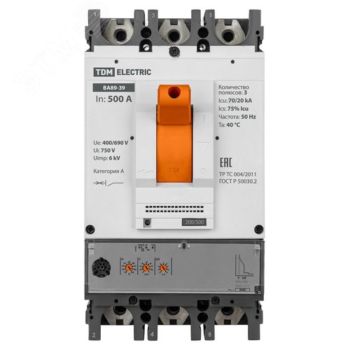 ВА89-39 3Р 500А 70кА TDM 2