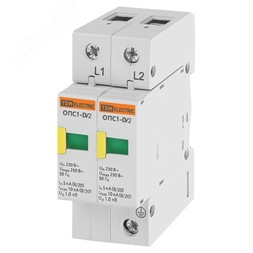 Разрядник ОПС1-D 2Р In=5kA Un=230B Im=10kA 3