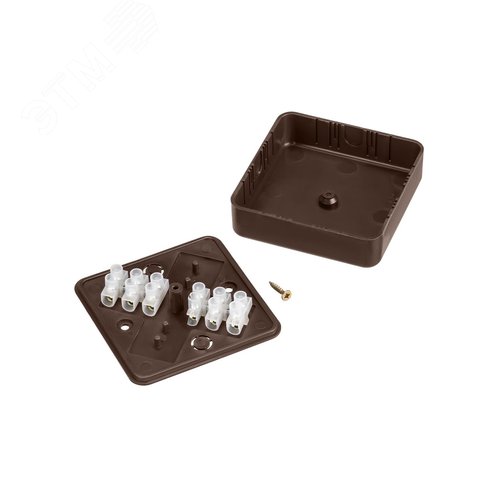 Коробка распаячная КР 75х75х20 ОП бук с клем. колодкой IP40 инд. штрихкод TDM 6