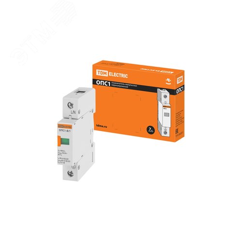 Разрядник ОПС1-B 1Р In=30kA Un=400B Im=60kA