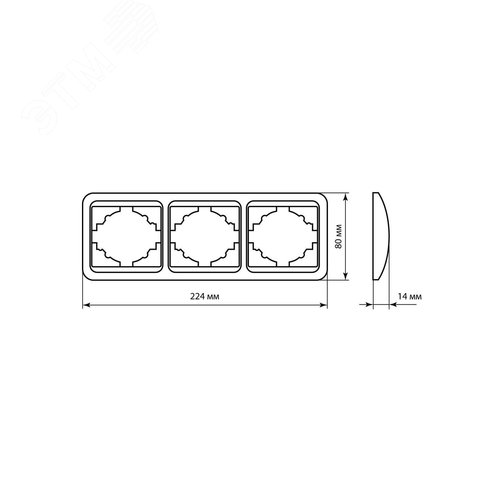 Рамка 3-ая горизонтальная сл. кость Валдай TDM 6