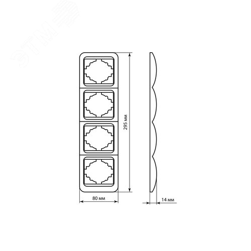 Рамка 4-ая вертикальная сл. кость Валдай TDM 5