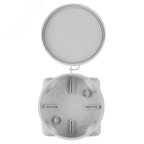 Распаячная коробка ОП D85х40мм крышка IP54 4вх.  инд. штрихкод TDM - фото 4