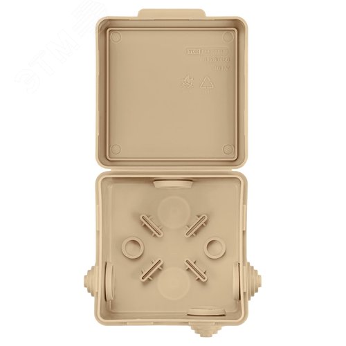 Распаячная коробка ОП 80х80х50мм, крышка, сосна, IP54, 7вх. инд. штрихкод 5