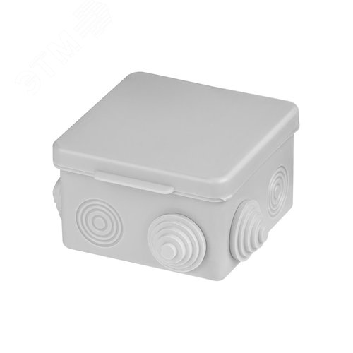 Распаячная коробка ОП 80х80х50мм, крышка, IP54, 7 входов 3