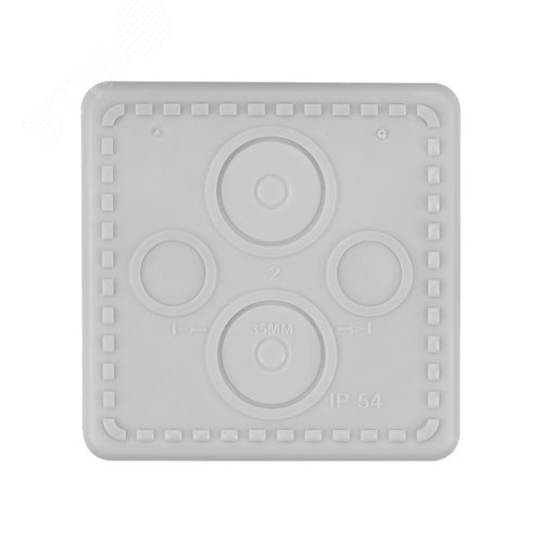 Распаячная коробка ОП 65х65х50мм крышка IP54 4вх. без гермовводов TDM - фото 2