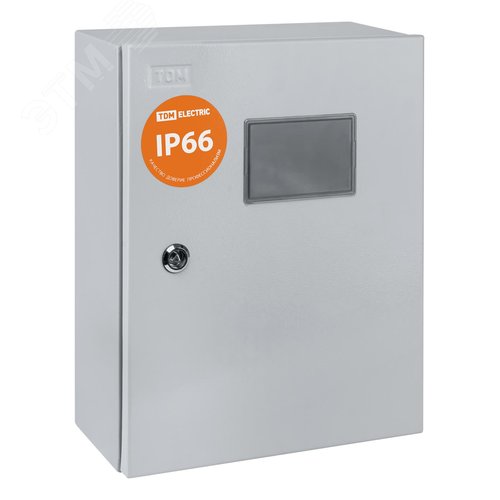Корпус металлический ЩУ-1ф/1-0-12 IP66 (ЩУРН-1/12 IP66) (395х310х165) - фото 3