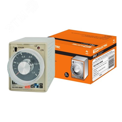 Реле времени РВ1C-2реж-6сек/60мин-5А-230В-8Ц TDM