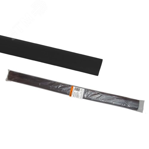 Термоусаживаемая трубка ТУТнг 14/7 черная по 1м (50 м/упак)