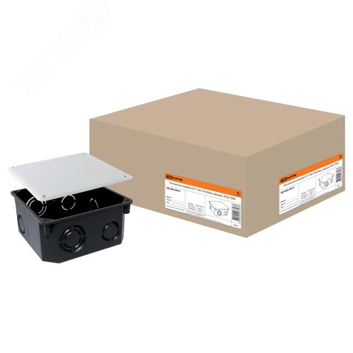 Распаячная коробка СП 110х110х50мм, крышка, IP20, - TDM ELECTRIC