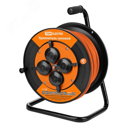 Удлинитель силовой УКз16-004 (IP44 4 места/30м ПВС 3х1,5) - TDM ELECTRIC