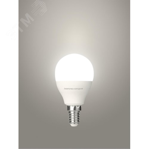 Лампа светодиодная FG45-7 Вт-230 В-3000 К-E14 Народная 3