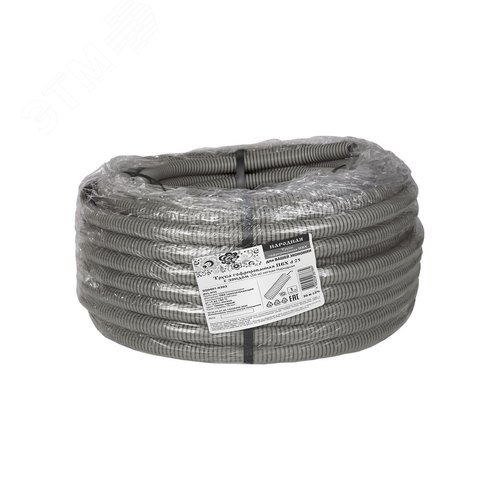 Труба гофр.ПВХ d 25 с зондом 50 м легкая народная 4