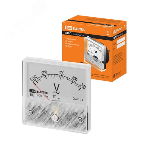 Вольтметр В80ПН 500В-2,5, (без поверки), - TDM ELECTRIC