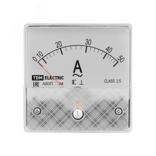 Амперметр А80П 50А-2,5, прямого включения, (поверенный), 3