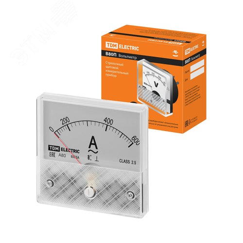 Амперметр А80 600А/5А-2,5, трансформаторного включения, (поверенный), - TDM ELECTRIC