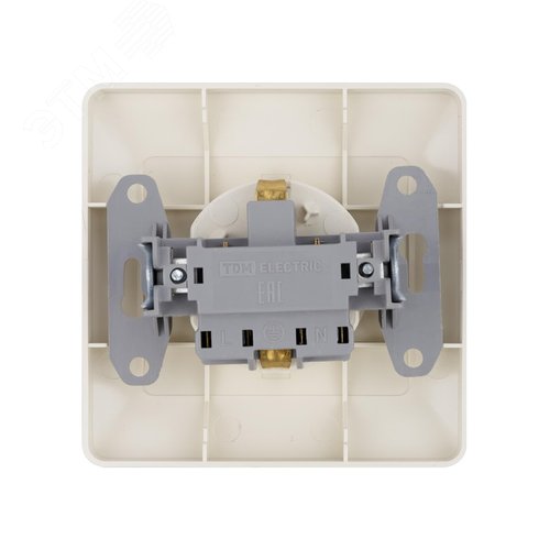 "Розетка 2П+З 16А 250В сл. кость ""Ильмень"" TDM" 2