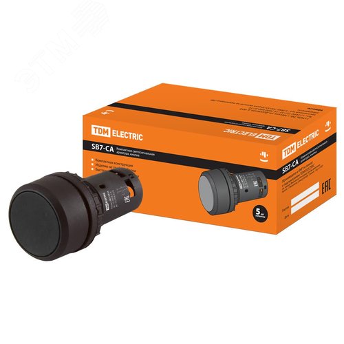Кнопка SB7-CA25 d22мм 1з+1р черная (SQ0746-0010) - TDM ELECTRIC