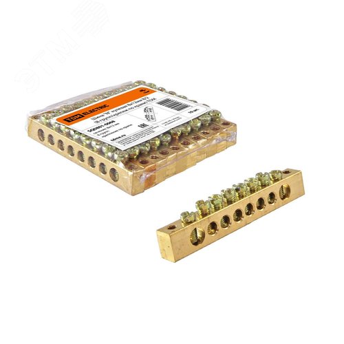 Шина N нулевая 8x12мм  8/2 (8 групп/крепеж по краям) TDM - TDM ELECTRIC