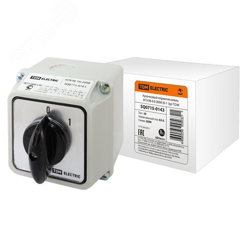 Кулачковый переключатель КПУ38-63/2098 (0-1 3р) (SQ0715-0143) - TDM ELECTRIC
