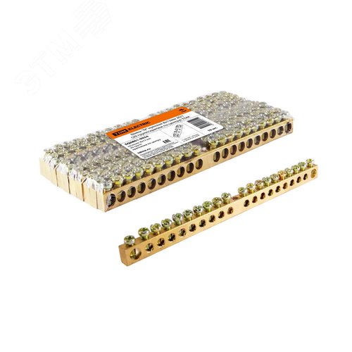 Шина N нулевая 8х12мм 20/1 (20 групп/крепеж по центру) TDM