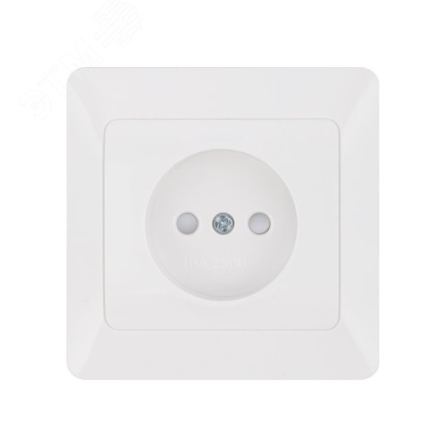 "Розетка 2П с защ. шт. 10А 250В белая ""Ильмень"" TDM" 3