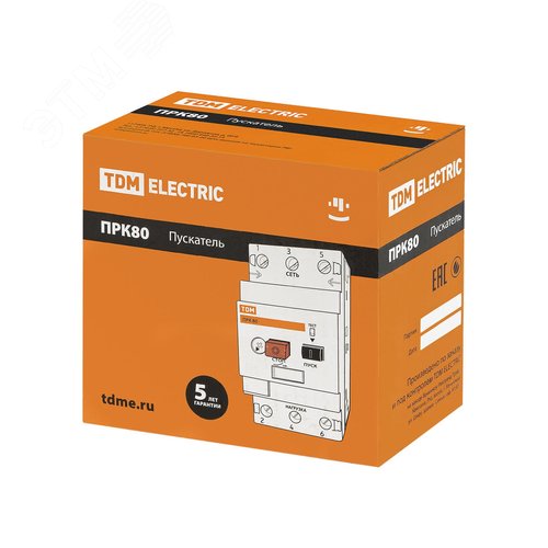 Пускатель ПРК80-40 In=40A Ir=25-40A Ue 660В 6