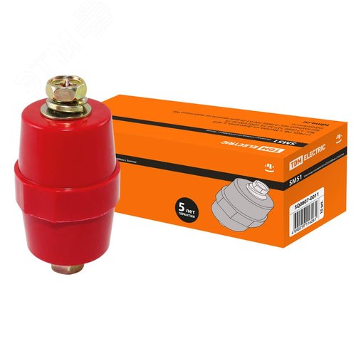 Изолятор SM51 силовой H51xD35xM8мм с болтом - TDM ELECTRIC
